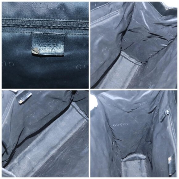 GUCCI GG Canvas Jackie Tote Bag Black Silver 002 1064 1669 Auth bs26232 - Picture 15 of 16